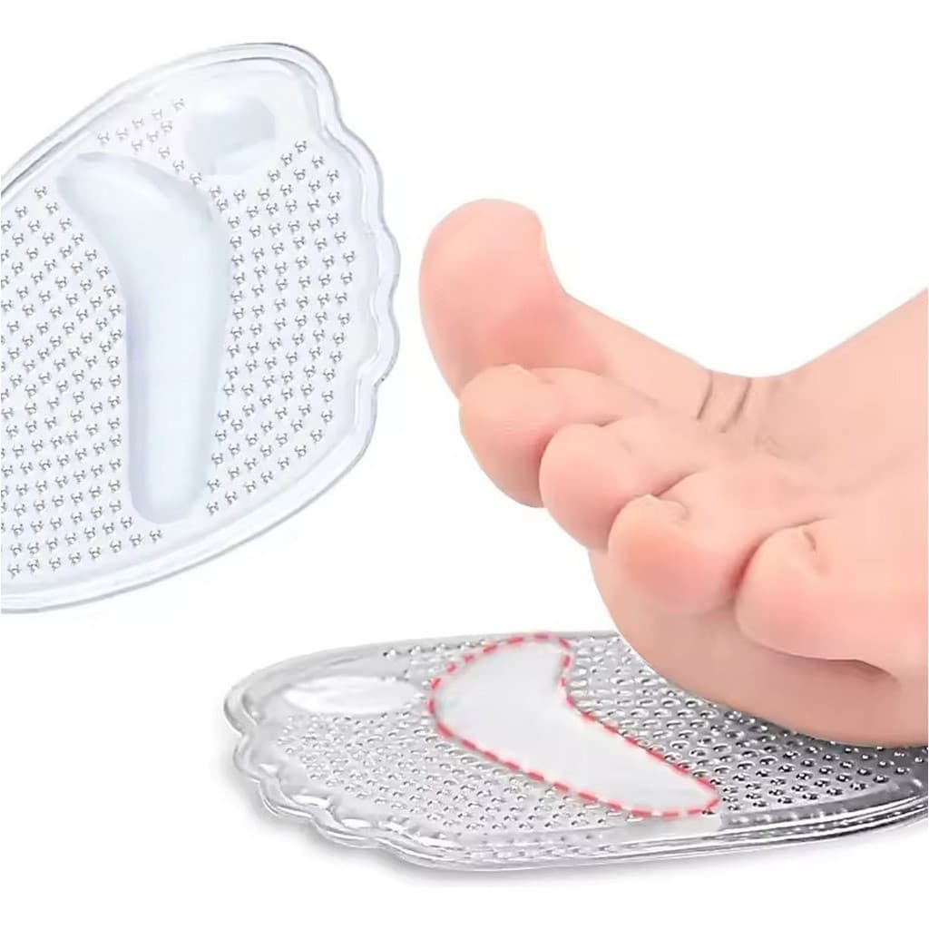 Kit Pares Palmilha Gel Silicone Antiderrapante Engonômica Adesiva Conforto Para Pés Anti Impacto