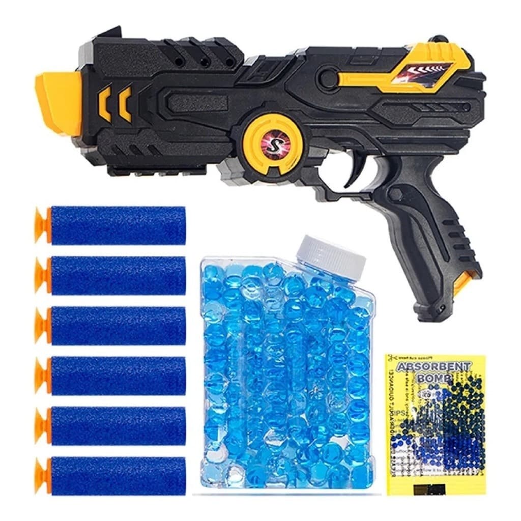 Lançador bolinha de Gel Dart Z Blaster 2 Em 1 com 6 Dardos vermelho / preto