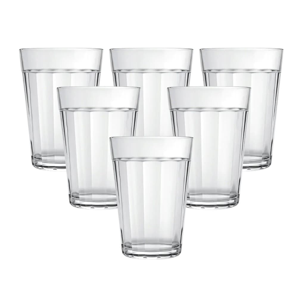 Kit 6 Copo Americano De Vidro 190ml Nadir Clássico Resistente Empilhável Bar Lanchonete