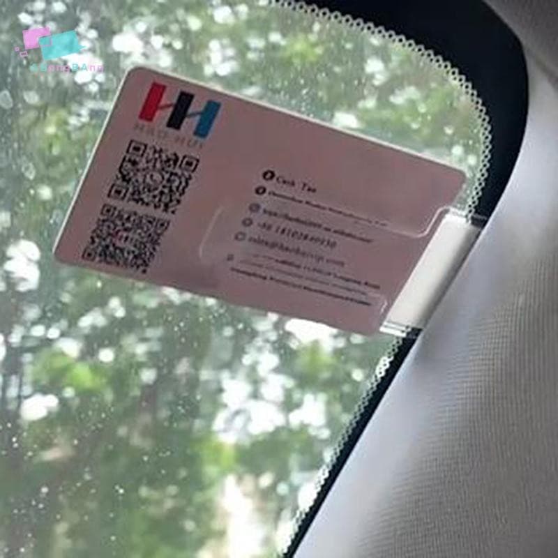 Abongbanghn 5 Pçs Plástico Transparente Estilo Do Carro Titular Bilhete De Estacionamento Fixador Cartão Montagem Prende