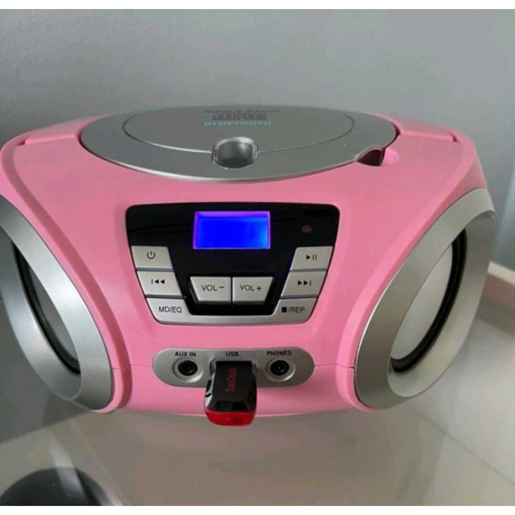 Radio rosa retro vintage Micro System pen drive Bluetooth