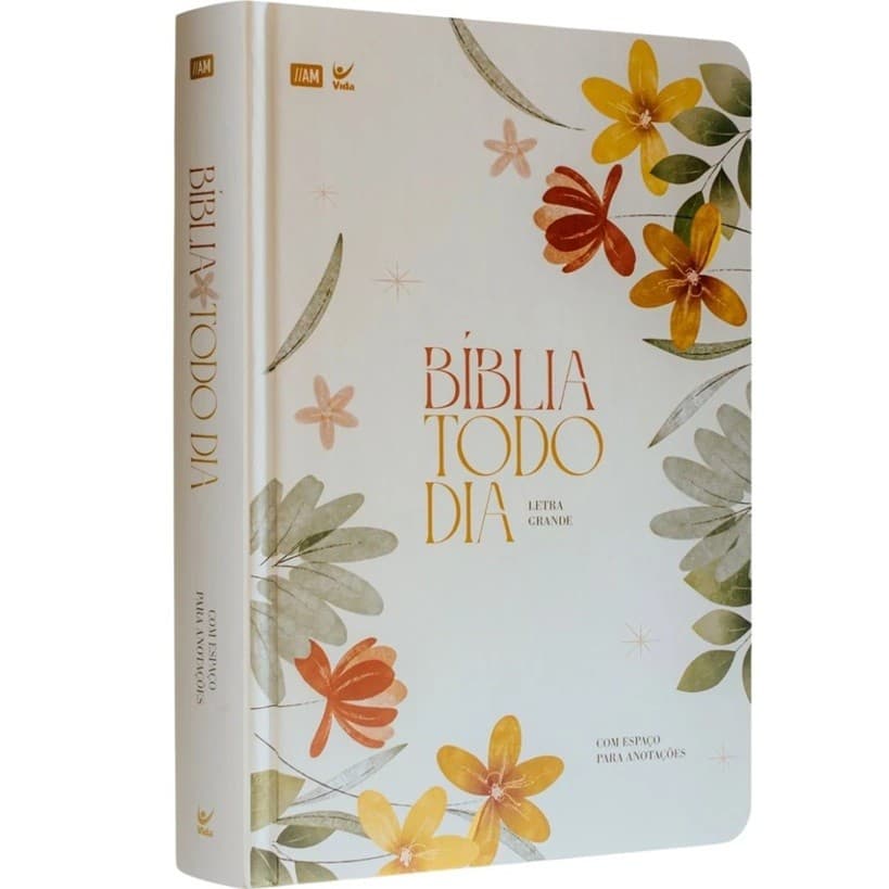 Bíblia Todo Dia Com Espaço Para Anotações  | Letra Grande | Floral