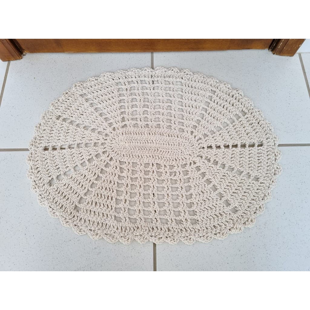Tapete Parzinho Oval Croche ( Kit 02 Peças )
