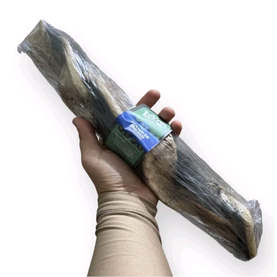 Trança de Búfalo G - Sticko Pele de Búfalo Mordedor Natural para Cães 1 unid - Luv