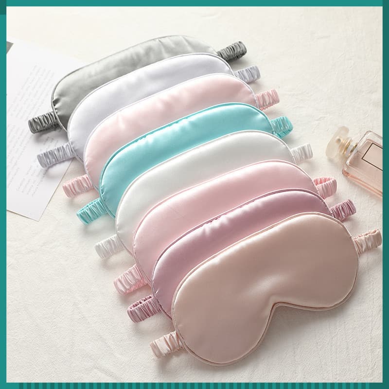 Pamper sleep Dupla face Imitação De Seda Suave Dormir Eyeshade Shading Elastic Strap Travel Eye Mask Essenciais de viage