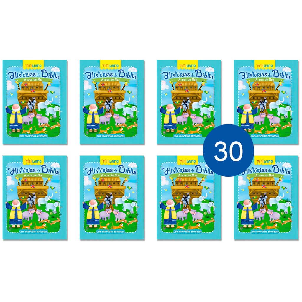 Kit 30 Livrinhos Arca De Noé Lembrancinha De Festa Sacolinha Aniversário Surpresa