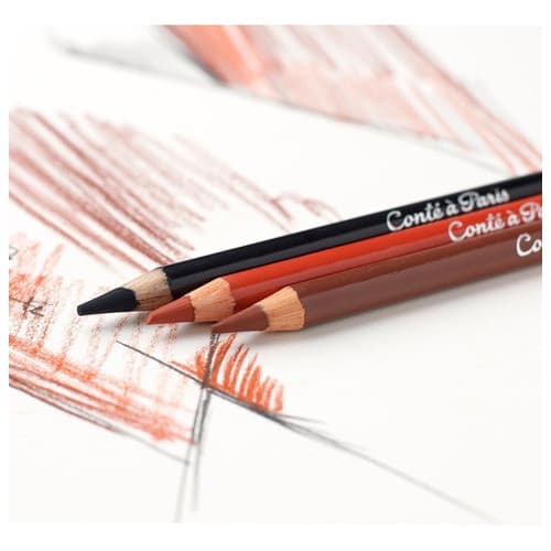 Lápis Crayon Conté a Paris branco sepia sanguine pierre noire