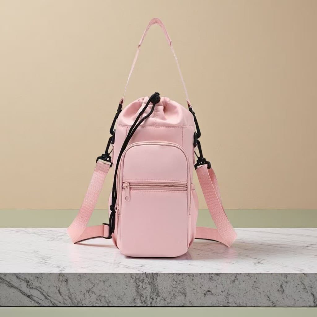 Bolsa Transversal De Ombro para Garrafa de Água Alça Ajustável - Ideal Academia e Presente