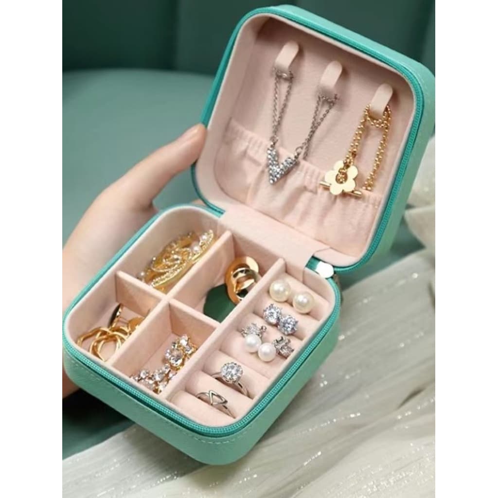Porta Joia De Bolsa Para Viagem Portátil caixa de armazenamento bolsa anel colar Bom Presente-INLIS ANA