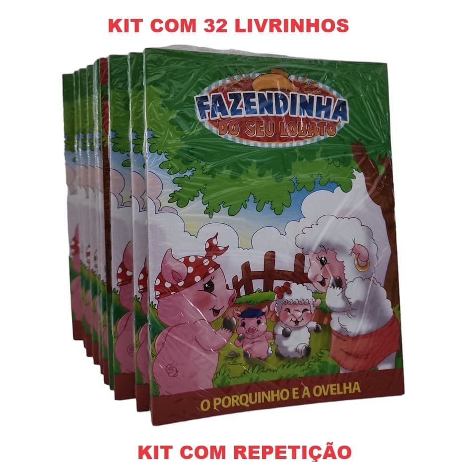 32 Livros Fazendinha História - Atacado Lembrancinha Brinde De Aniversário C/ Repetição