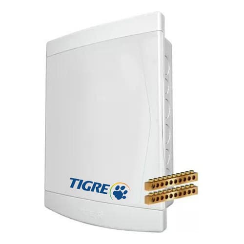 Quadro De Distribuicao 12/16 + Kit Barramentos Embutir Tigre