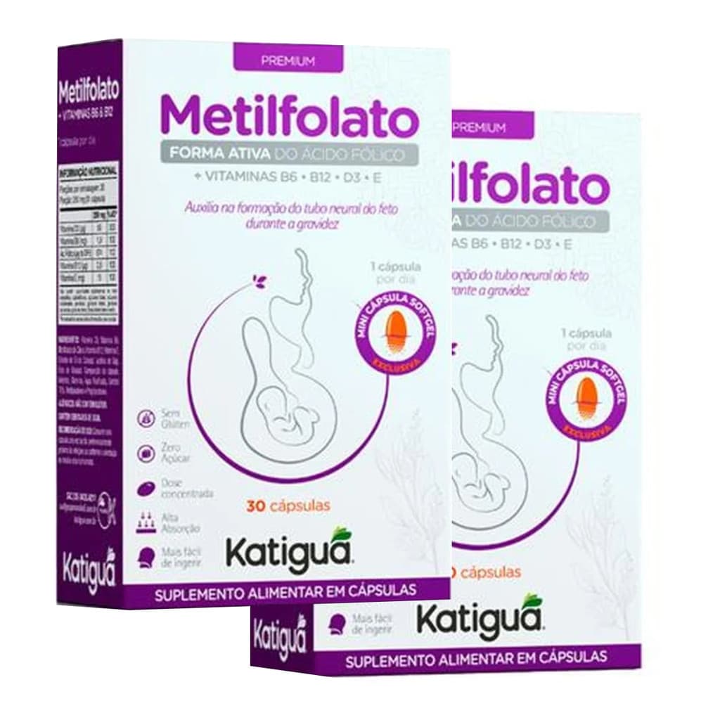 KIT 2 METILFOLATO+VITAMINAS 30 CAPSULAS