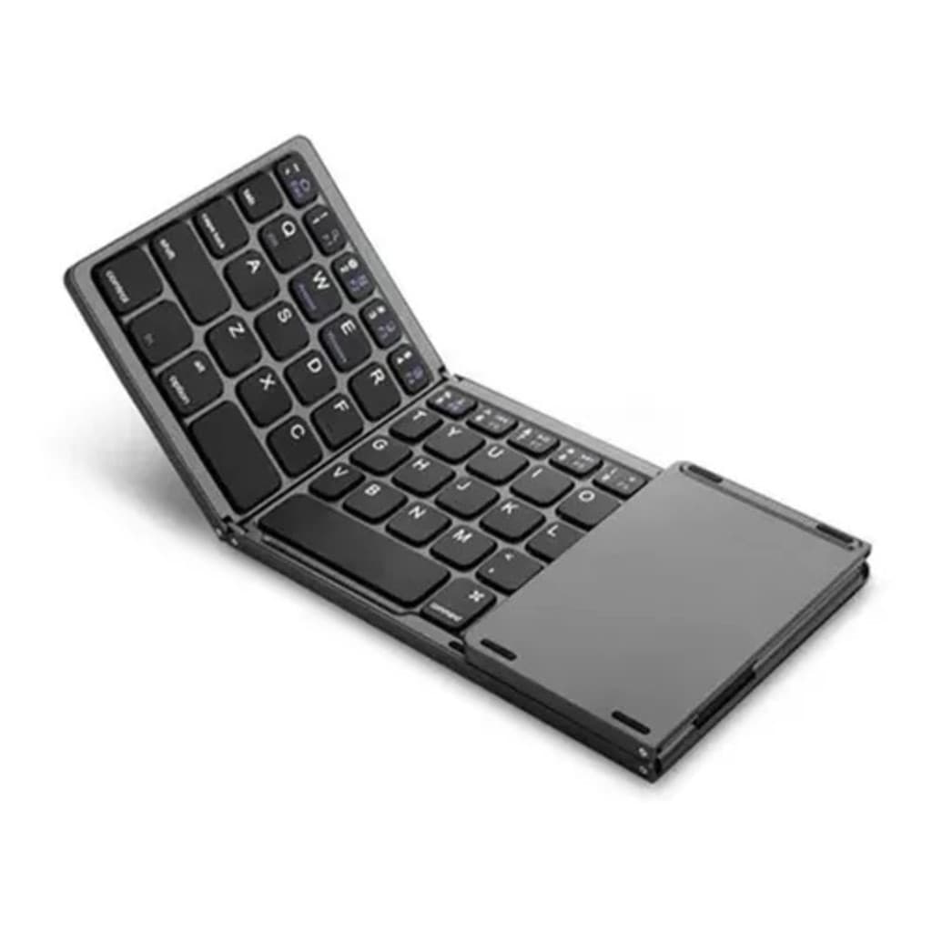 Novo Teclado Portátil Mini Três Dobráveis Bluetooth Touchpad Dobrável Para iPad iOS Android Windows Tablet