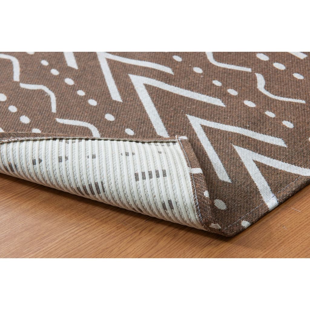 Tapete Sala Quarto Jacquard Antiderrapante 2,00 X 1,40m Las Vegas Marrom - Estampas variadas