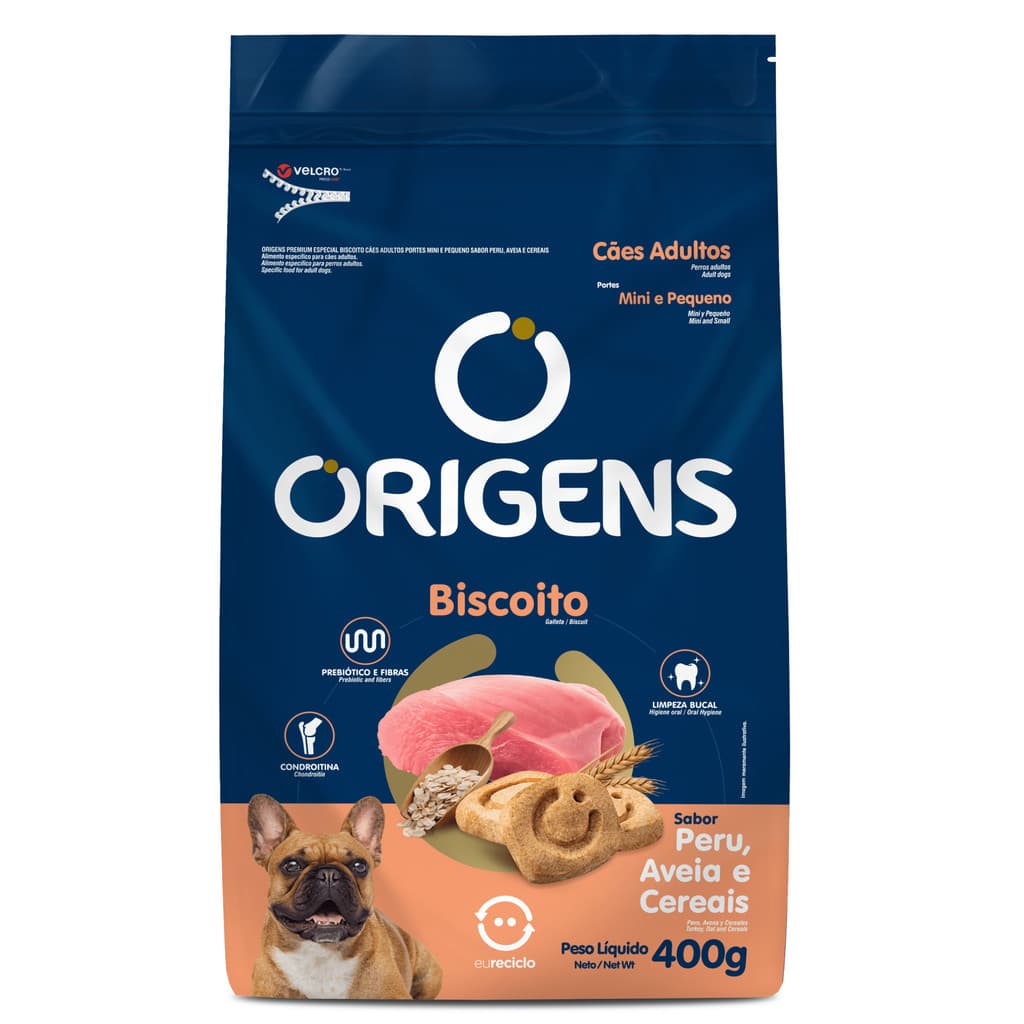 Biscoito Origens Cães Porte Pequeno Peru 400g
