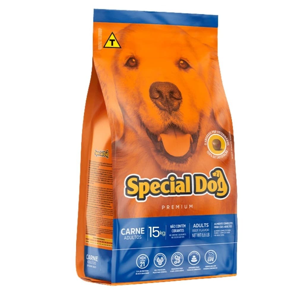 Ração Special Dog Sabor Carne Para Cães Adultos - 15Kg