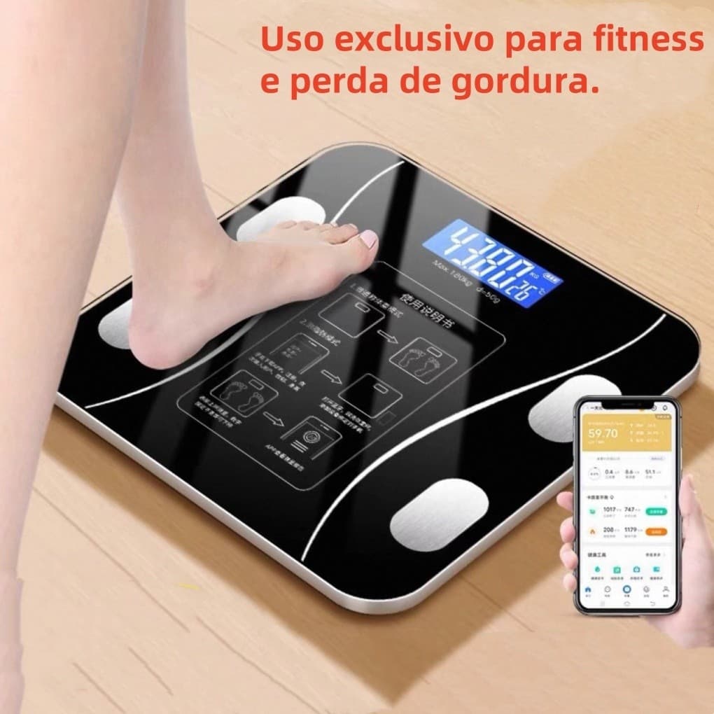 Balança Digital Medidora Corporal Bioimpedância Até 180kg