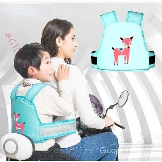 GUOJH Cinto de segurança ajustável para crianças em motocicletas