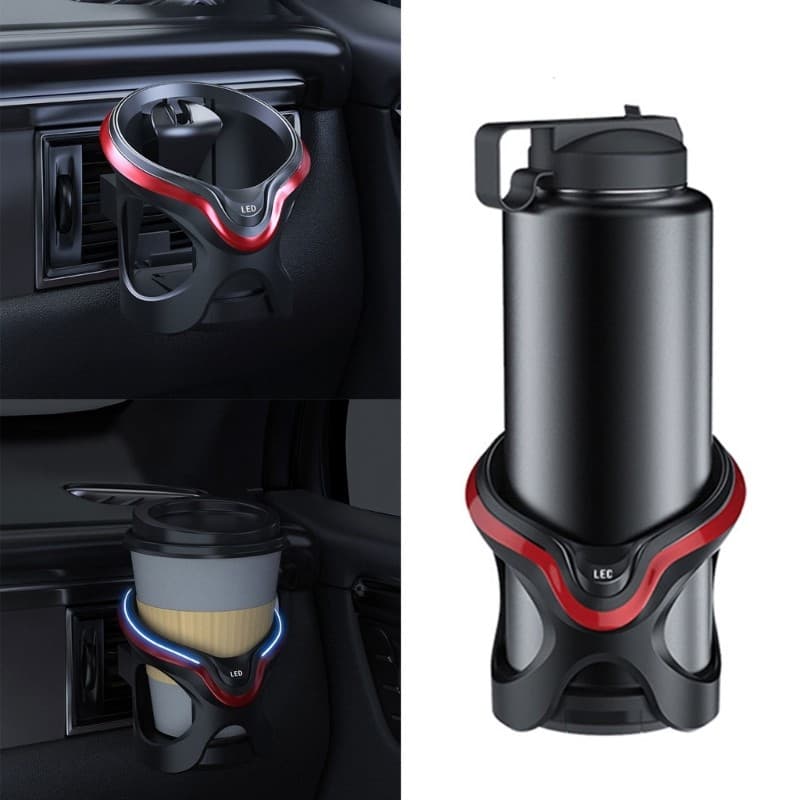 LI * Suporte Copo Ventilação Para Carro, Garrafa Ajustável, Montagem Bebida Copos Ar Veículo Até 76m