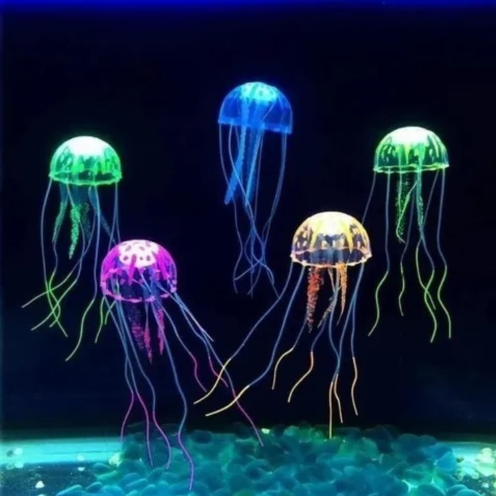 ENFEITE ÁGUA VIVA FLUORESCENTE P/ AQUÁRIO