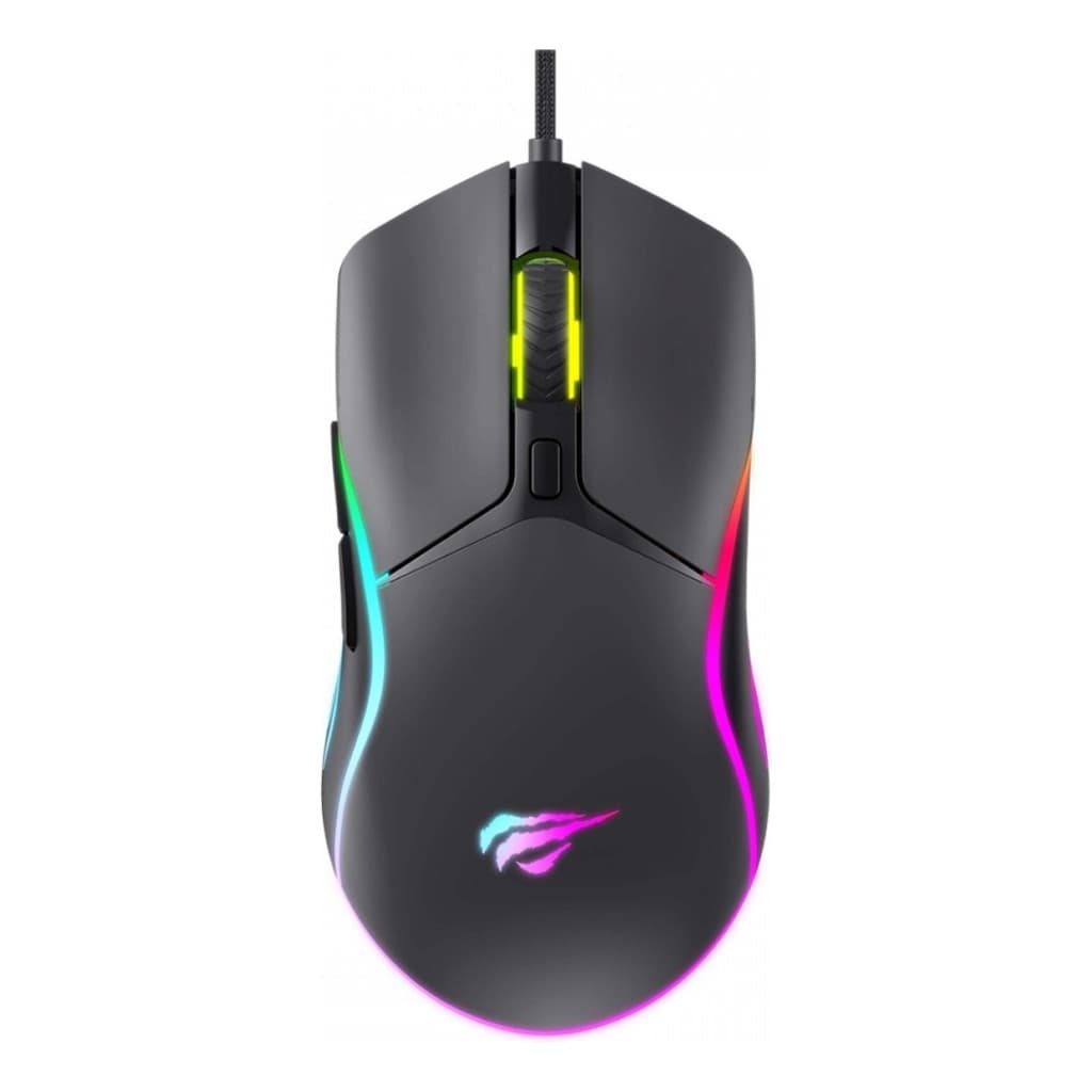 Mouse Gamer Havit Ms1029, 7200dpi, Usb, Rgb, 6 Botões Preto