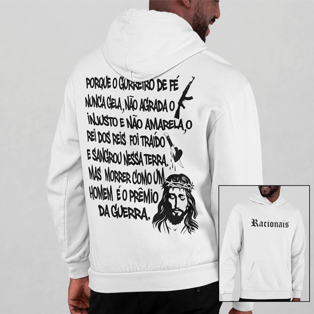 Blusa De frio Racionais MC's Musica Vida Louca Guerreiro De Fé Moletom StreetWear Casaco Com Capuz