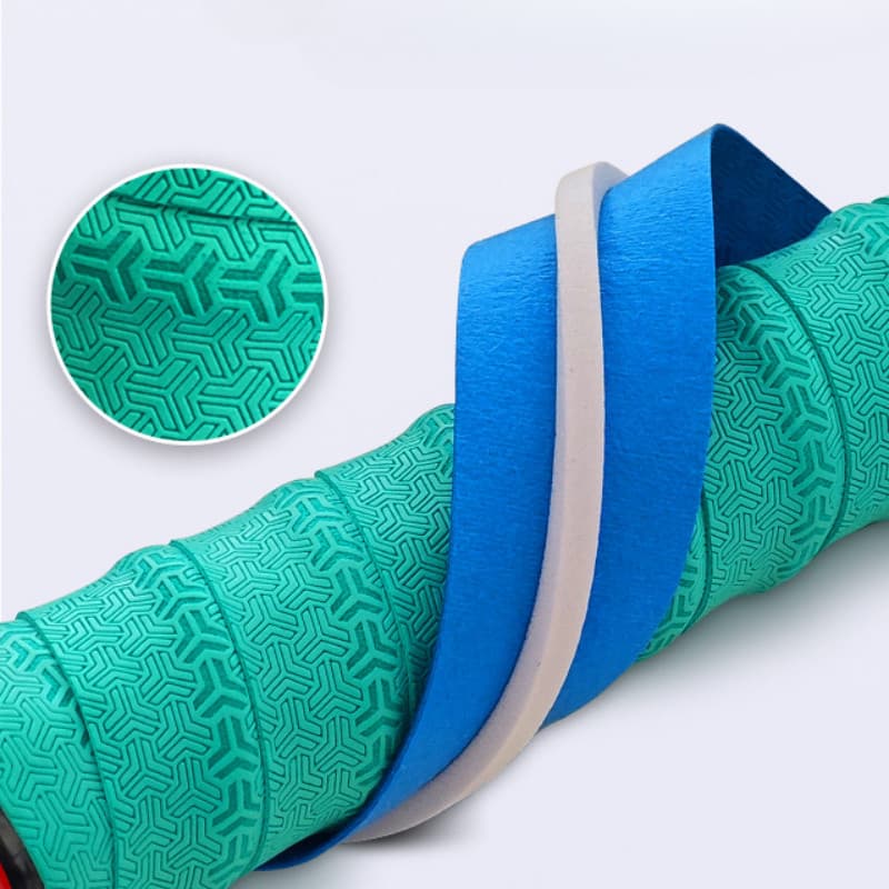 Fita de aderência para cabo de raquete de badminton, antiderrapante, absorvente de suor, vara de pesca 7c, textura em re