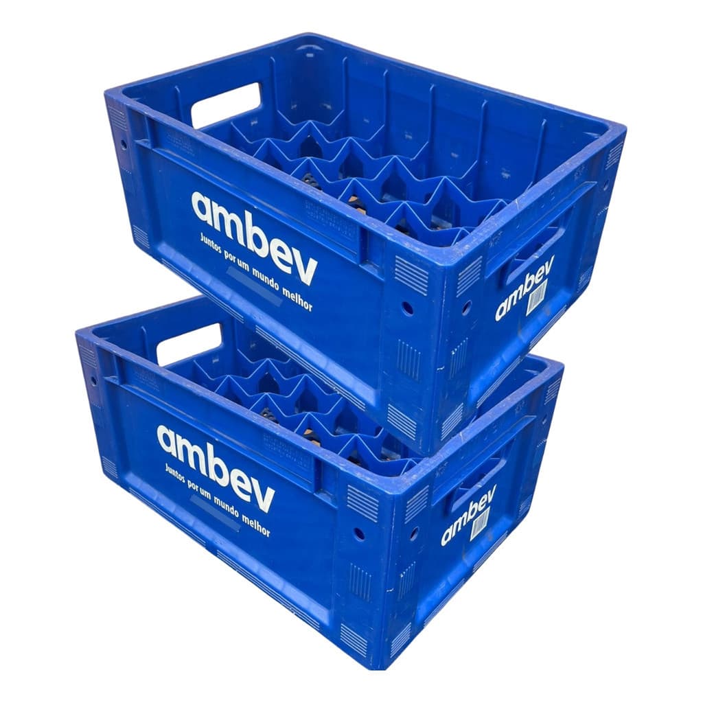 Kit 2 Garrafeira Engradado Cerveja 300ml Ambev Azul