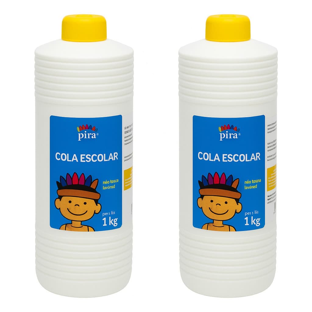 Kit 2 Cola Branca Escolar 1kg Ideal Para Slime Artesanato