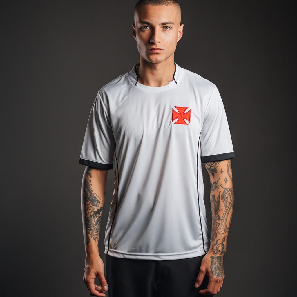 Camisa Vasco Torcedor Dry Branca Masculina Oficial