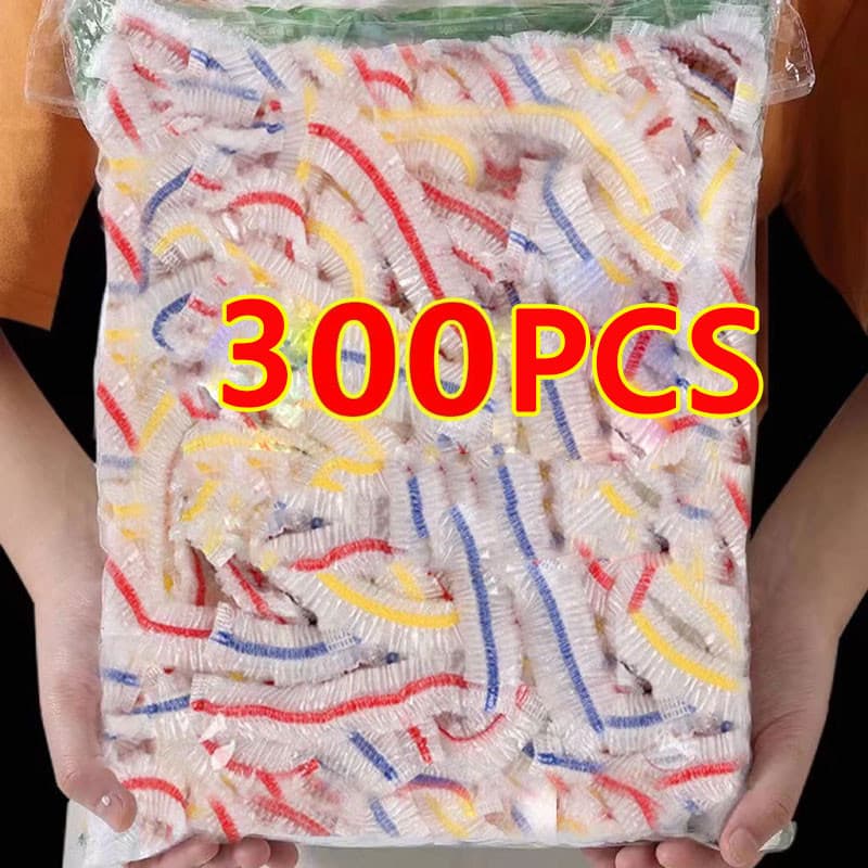 1000/300 Pcs Tampa Plástica Descartável Para Alimentos Tigelas Elásticas Tampas Sacos De Cozinha