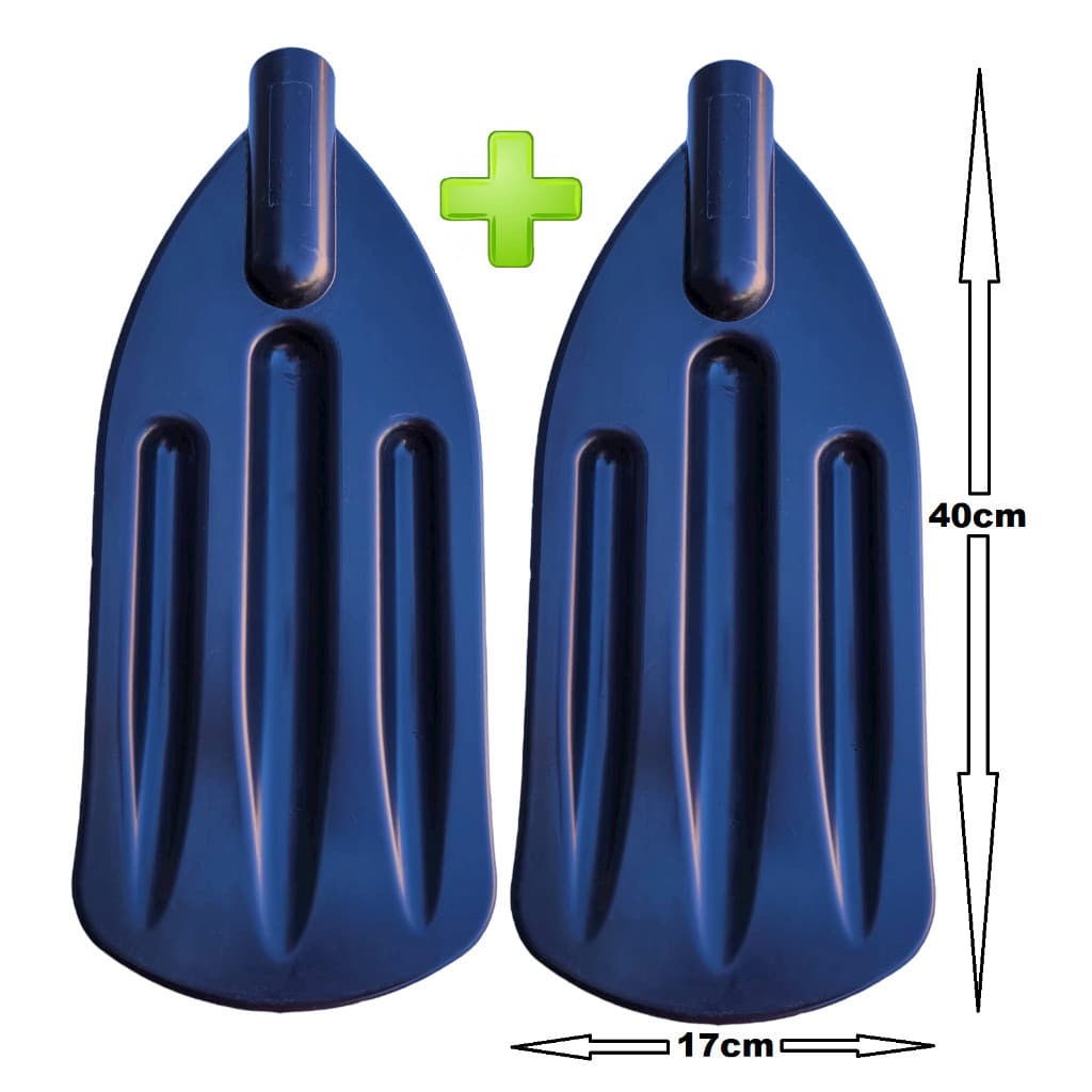 Kit Pá de Remo Preto Universal para Caiaque ou Remo de Pesca (2 unidades)