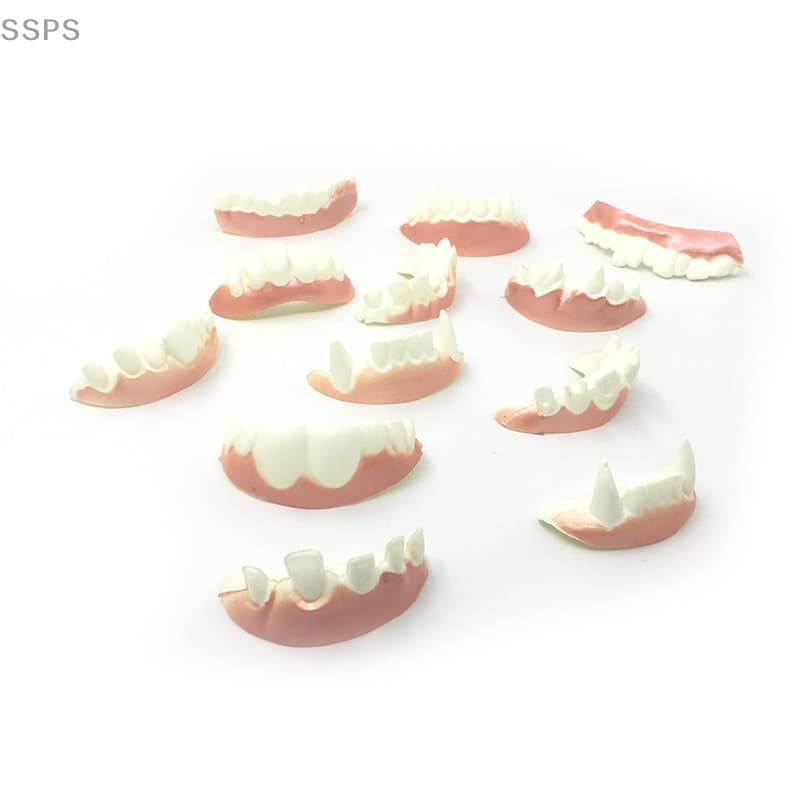 [Sspsps] 12 Unid . Modelo De Dentadura Engraçada Cosplay Brinquedos De Dente Para Festa FAH