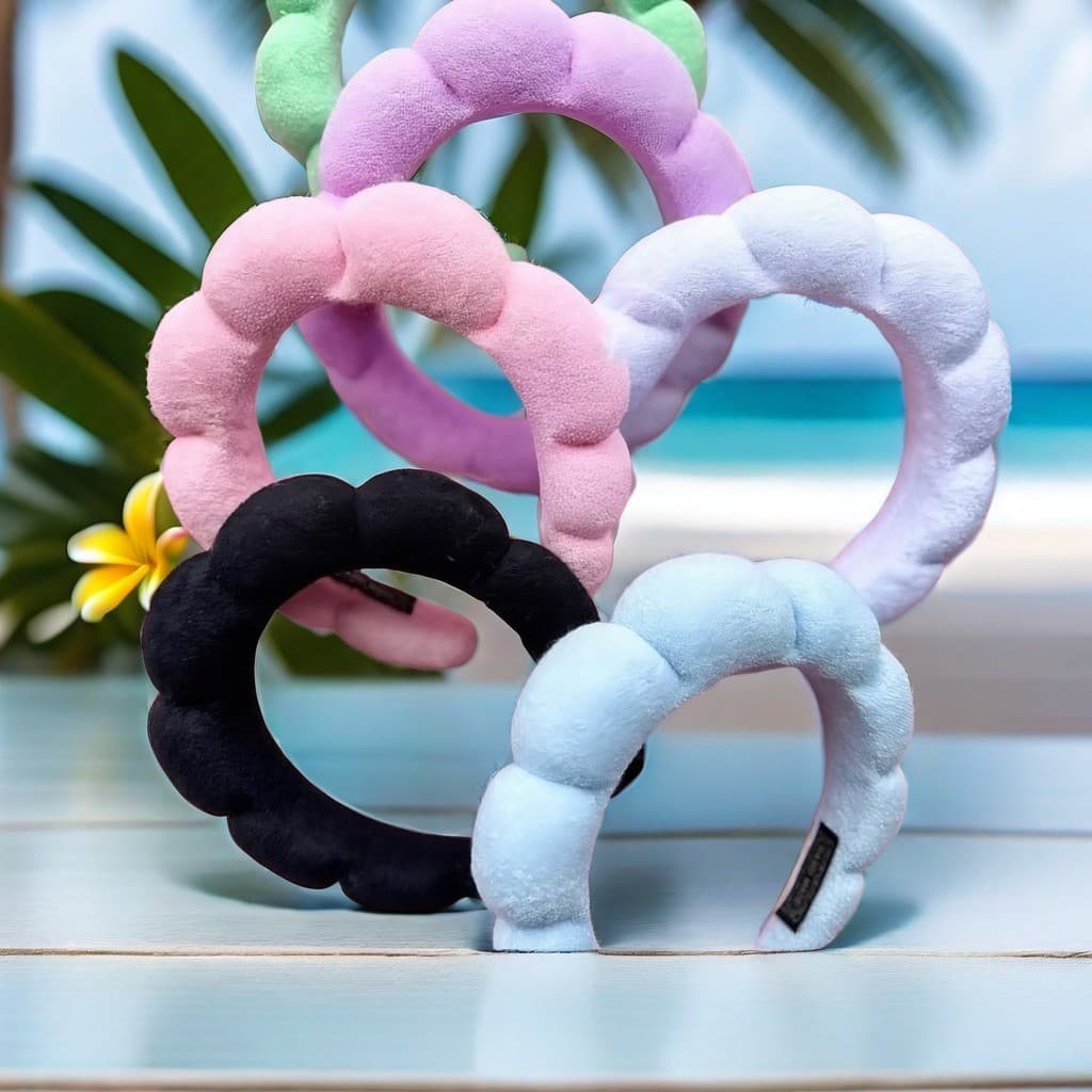 Tiara para cabelo Tiara Nuvem Faixa De Pelucia Skincare De Maquiagem Makeup