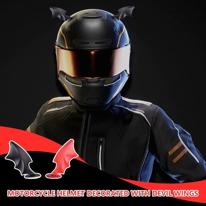 YJCNELCR Adesivo Cool Capacetes Add Ons Devil Horns Decorações Aprimoramentos Exclusivos Características Para Motociclet