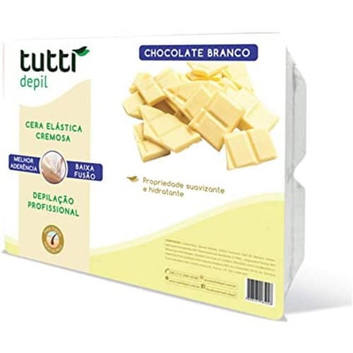 Cera Quente Elástica Chocolate Branco 1kg Tutti Depil