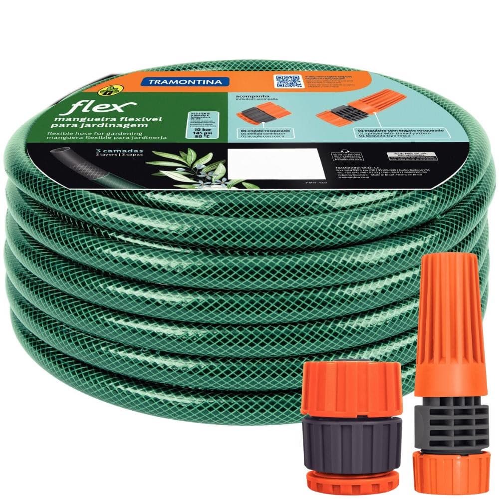 Mangueira para Jardim 20 Metros com Esguicho TRAMONTINA