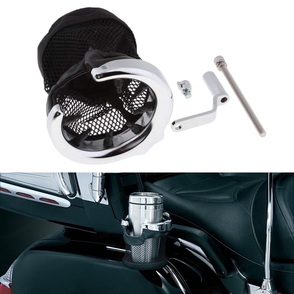 Suporte De Copo Cromado Para Motocicleta , Garrafa De Bebida De Água Do Passageiro , Cesta Honda Gold Wing GL1800 2001-2