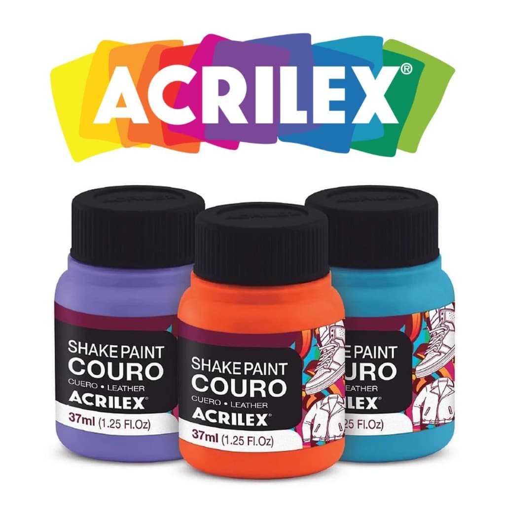 Tinta Para Pintar Couro Natural Sintético Shake Paint Fosca Acrilex 37ml