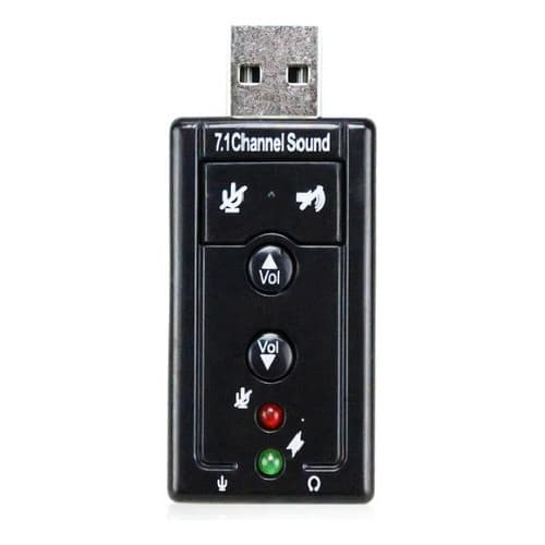 Placa De Som Adaptador Usb Externo Audio P2  7.1 Pc Notebook