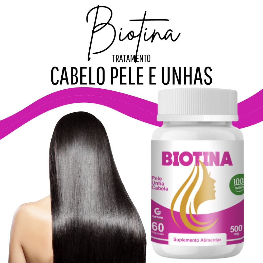 Biotina Cabelos Pele Unhas Envio Imediato