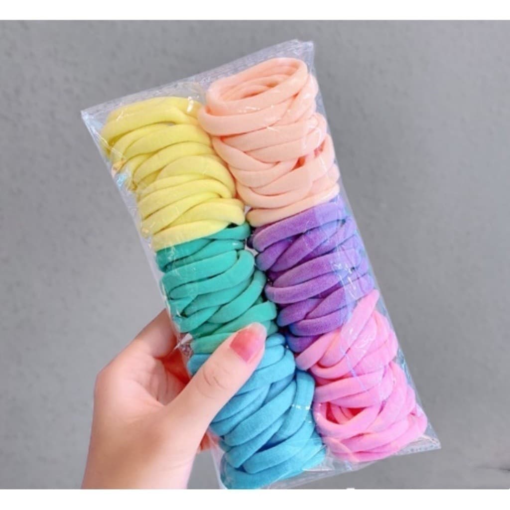 ANA1108 Kit 50 Xuxinha Elástico de Cabelo Xuxinha Criança Adulto Rabicó 50 Unidades-Grande