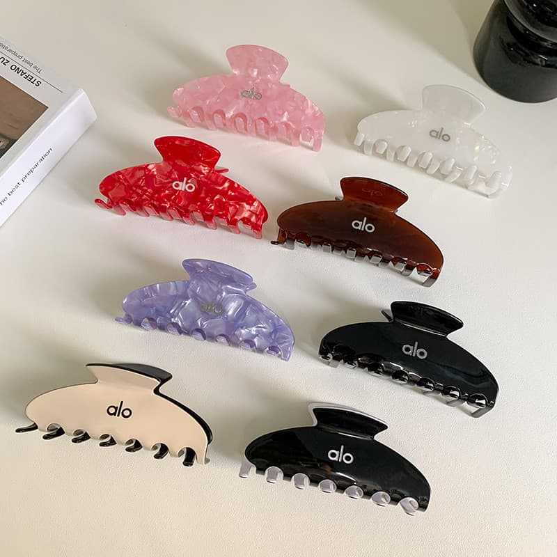 Grampo de cabelo feminino acetato grampo de cabelo volta cabeça placa grampo de cabelo acetato All-Match cor sólida moda