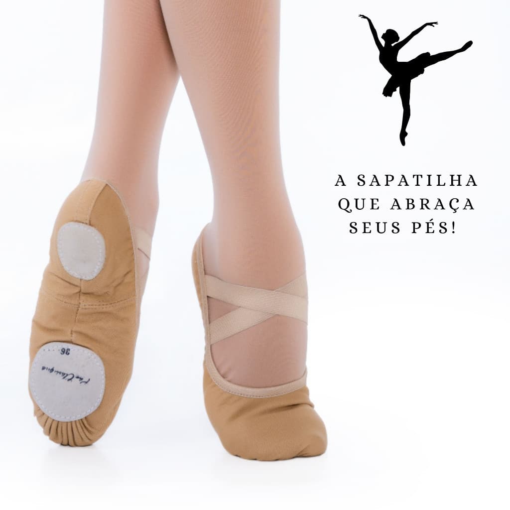 Sapatilha Ballet Meia Ponta Adulto e Infantil 24 ao  43, Sapatilha Ballet Meia Ponta