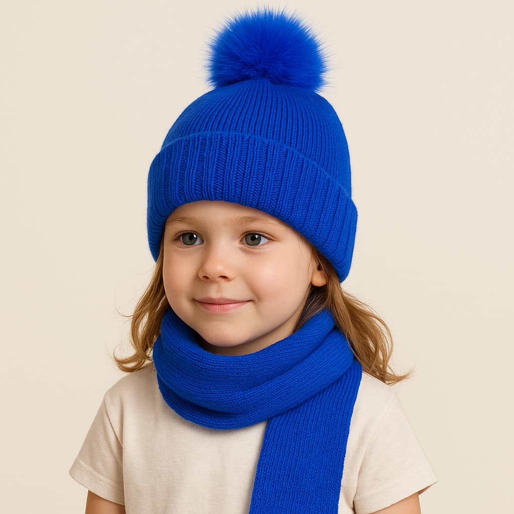 Kit Conjunto Capuz Infantil Touca E Cachecol Inverno Frio