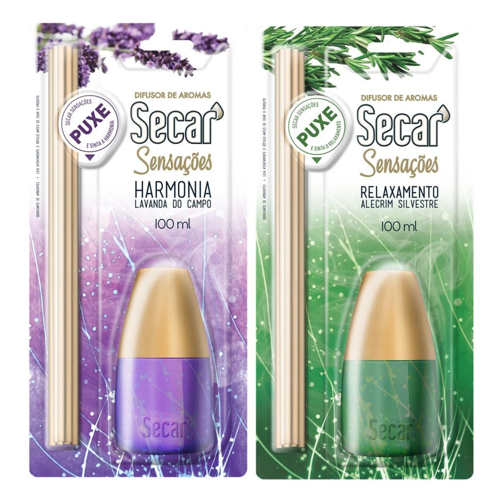 Kit 2un Difusor de Aromas Secar Sensações 100ml