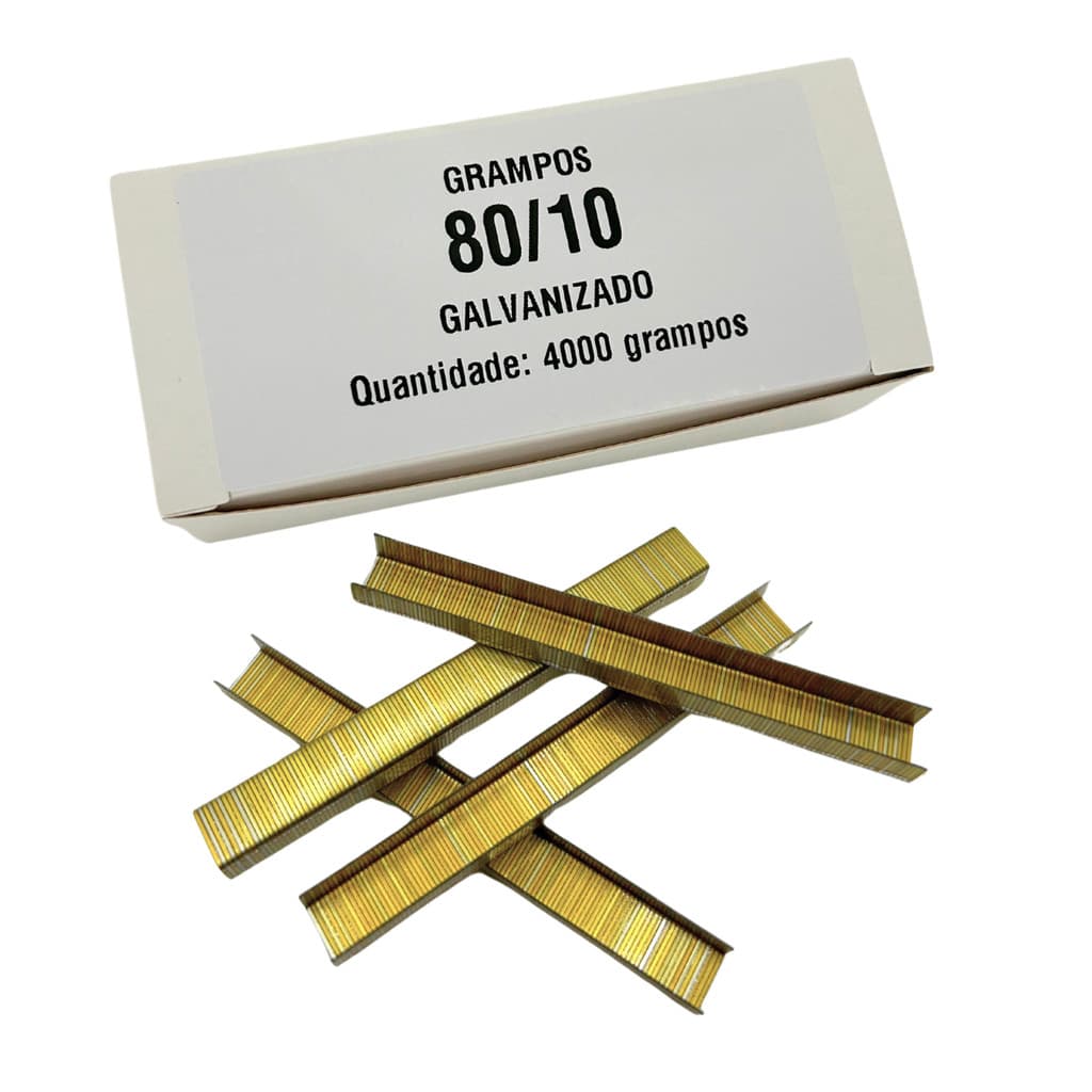 Grampo 80/10 Galvanizado (c/ 4000 grampos)