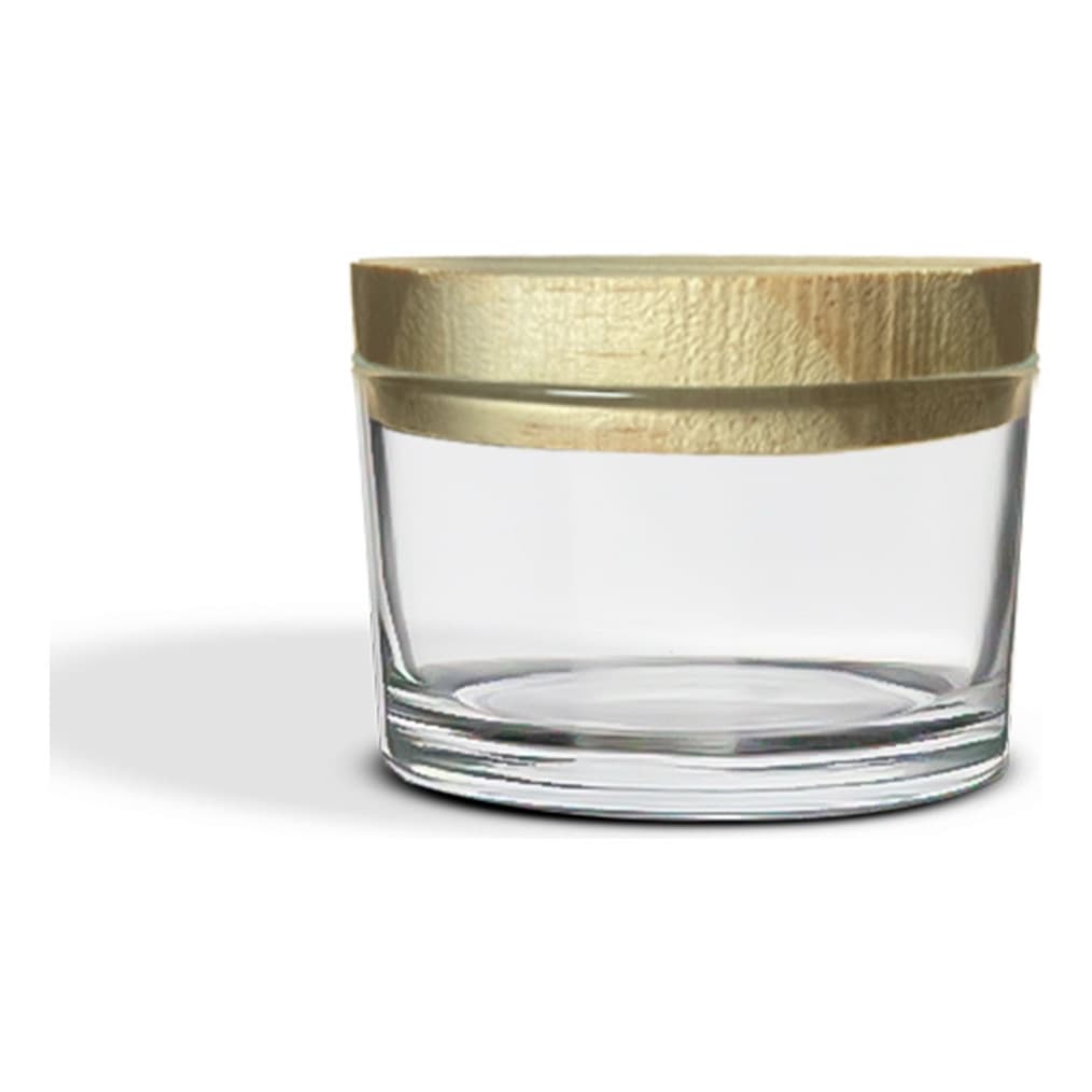 24 Potes De Vidro Vela 150ml Com Tampas De Madeira