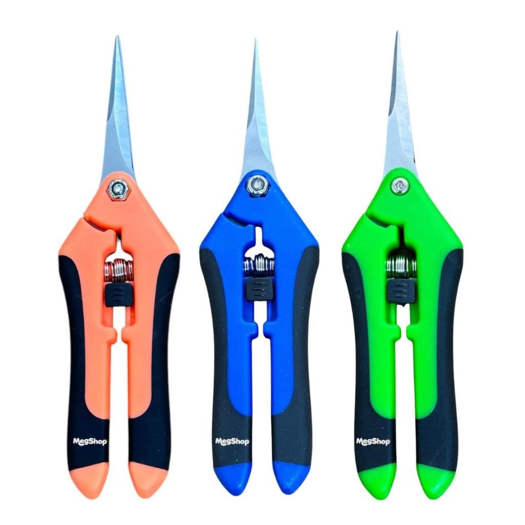 Tesoura Reta Inox Poda Grow Cultivo Indoor Garden Jardinagem.