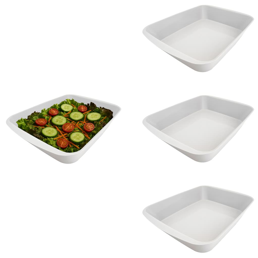 4 Saladeiras Tigelas Travessas 28,3x20cm Resistente Cestinha para Famácia Cesto Organizador kit 4pçs